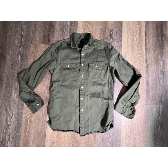 J.Crew Other - J.Crew Work Shirt Mens Small Green Excellent Classic Fit Twill Utility Pocket